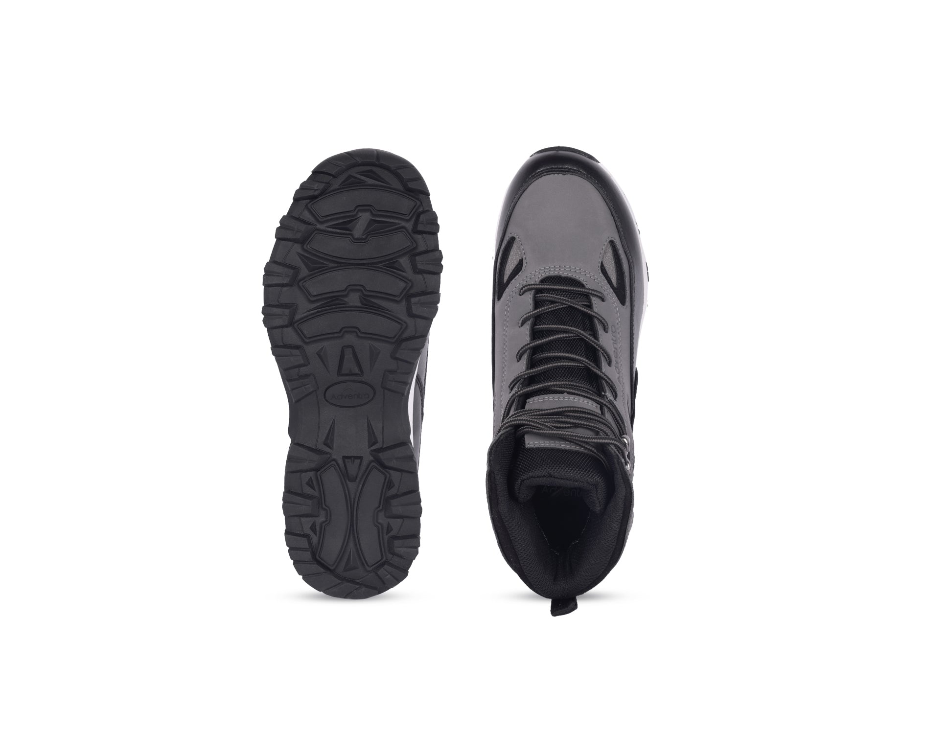 Men Waterproof Mid-Top Trekking Shoes with 4mm Lug Sole (ET1105) Grey-thumbmail-5