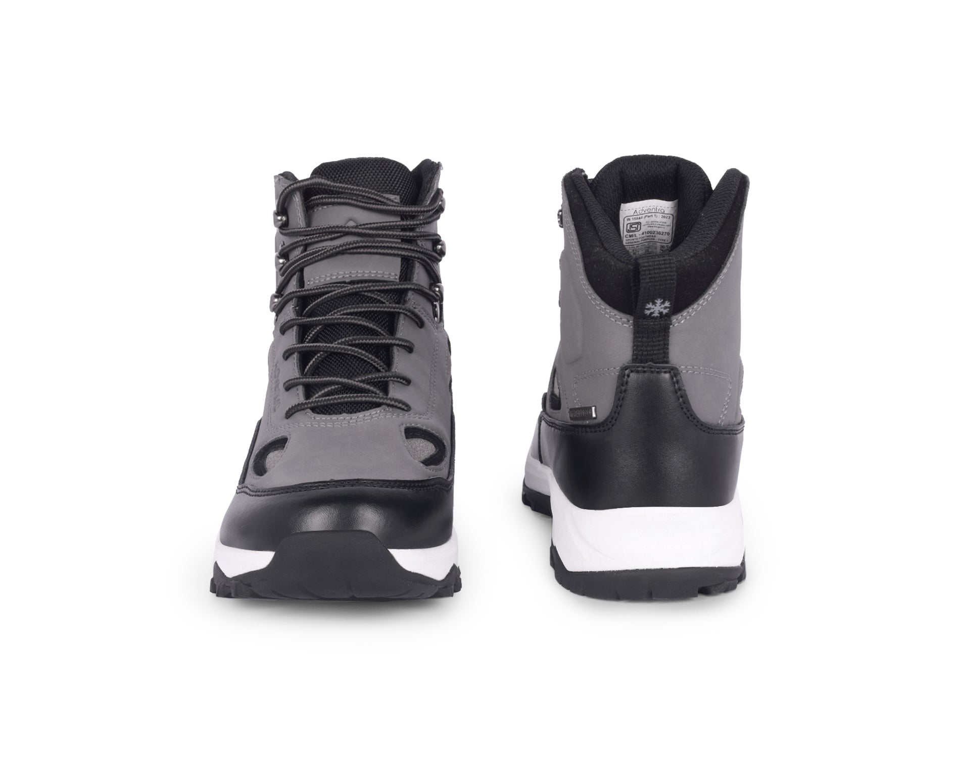 Men Waterproof Mid-Top Trekking Shoes with 4mm Lug Sole (ET1105) Grey-thumbmail-6