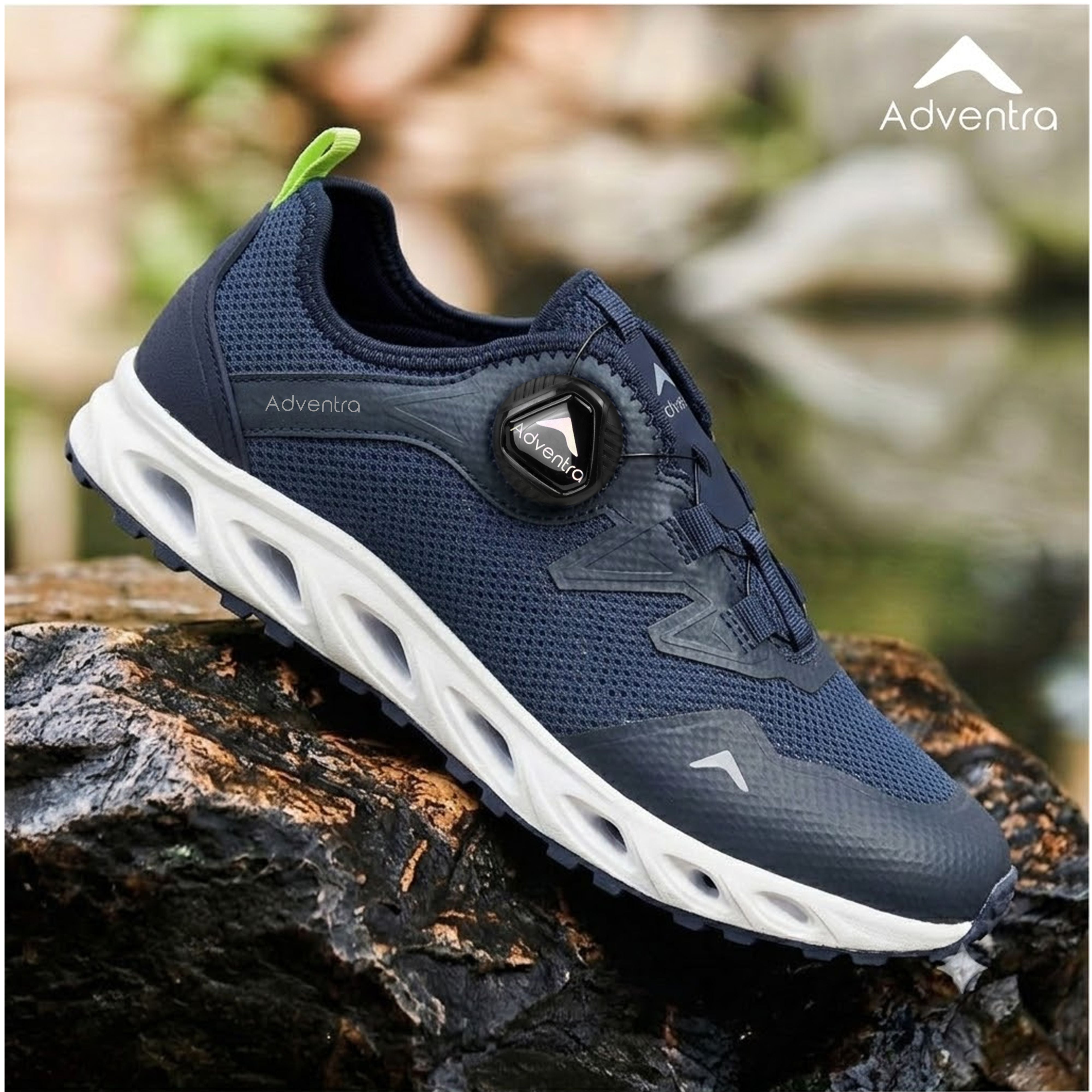 Men Lightweight Ultra Grip Hiking Shoes with Auto Lace (ET1109) Navy-thumbmail-2