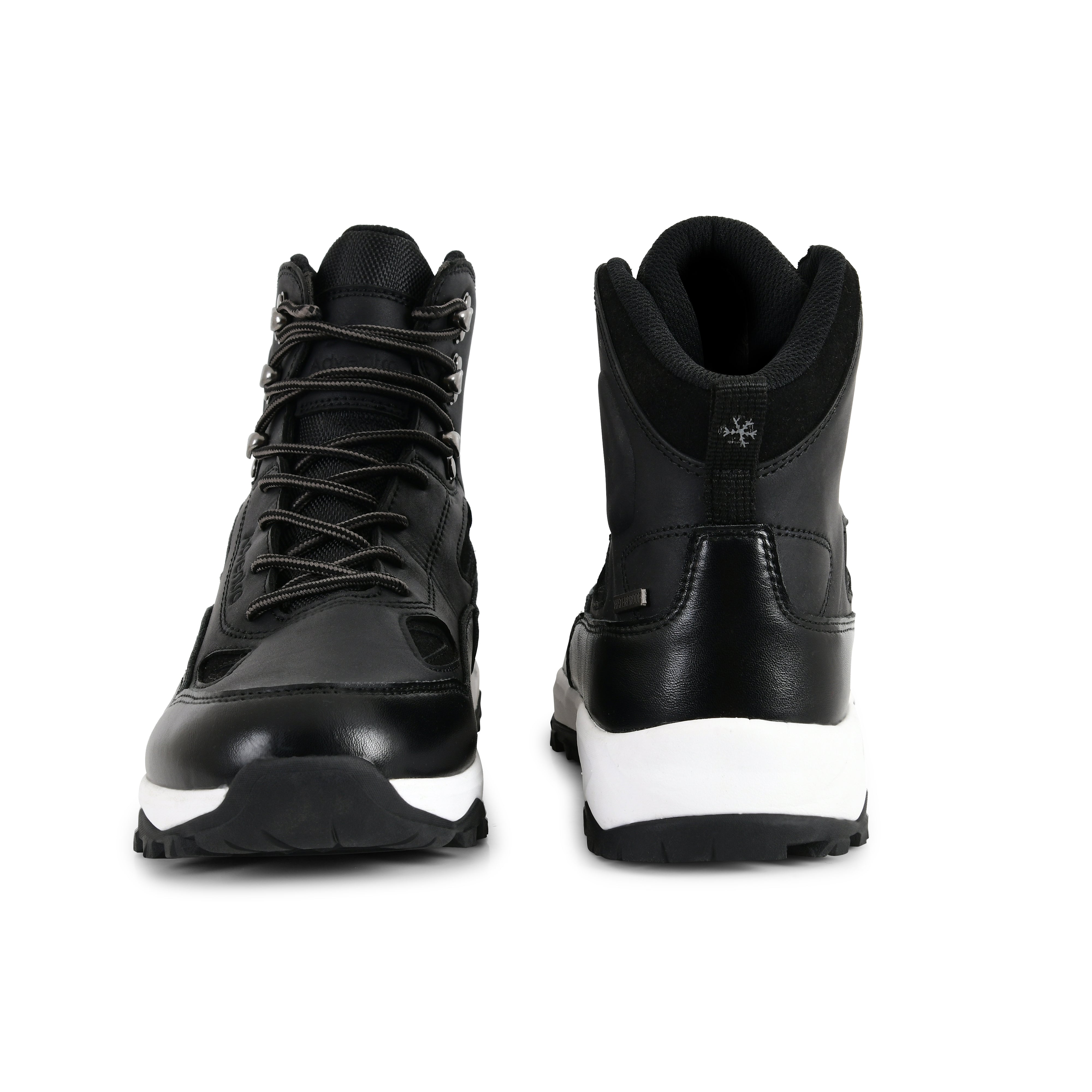 Men Waterproof Mid-Top Trekking Shoes with 4mm Lug Sole (ET1105) Black-thumbmail-8
