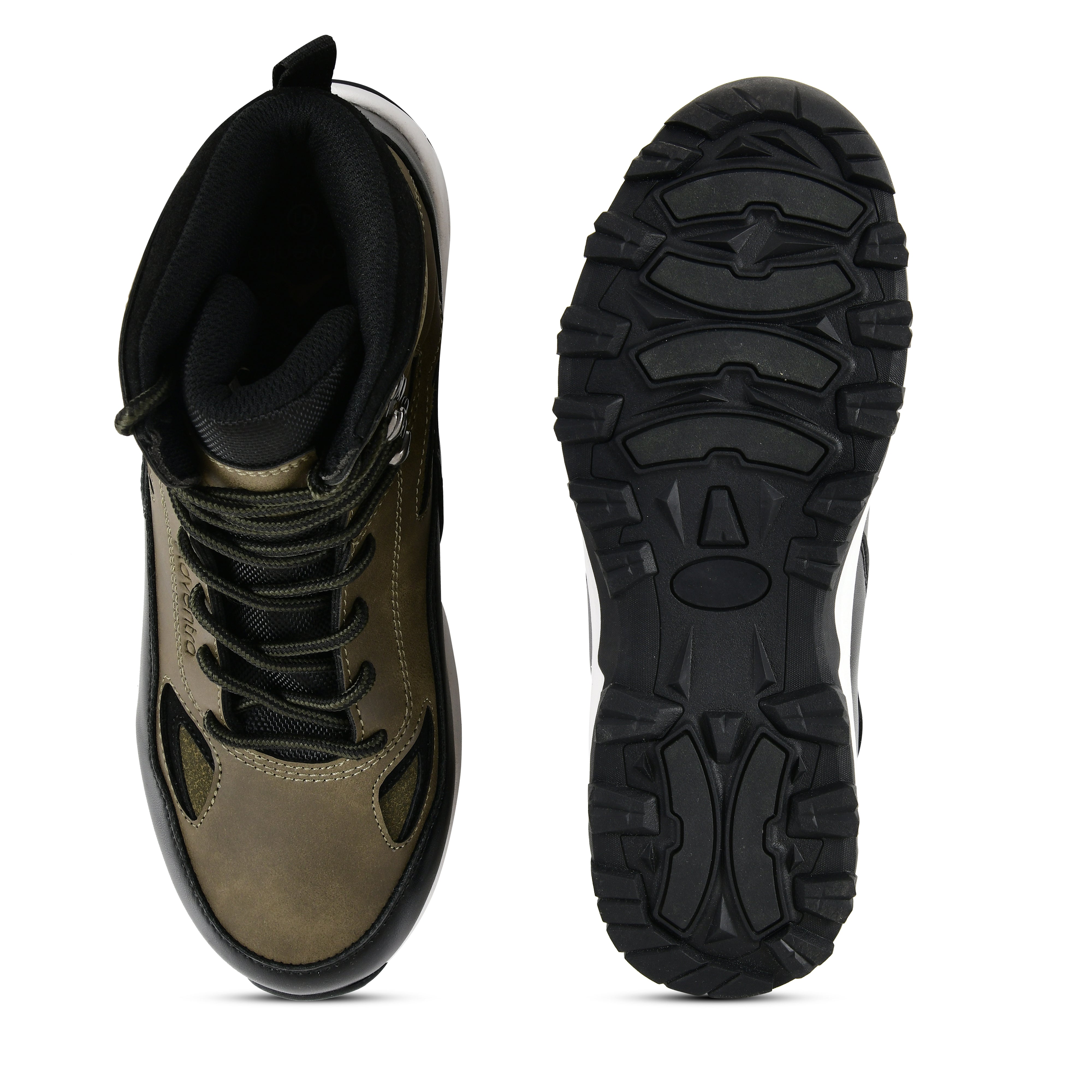 Men Waterproof Mid-Top Trekking Shoes with 4mm Lug Sole (ET1105) Olive Green-thumbmail-8