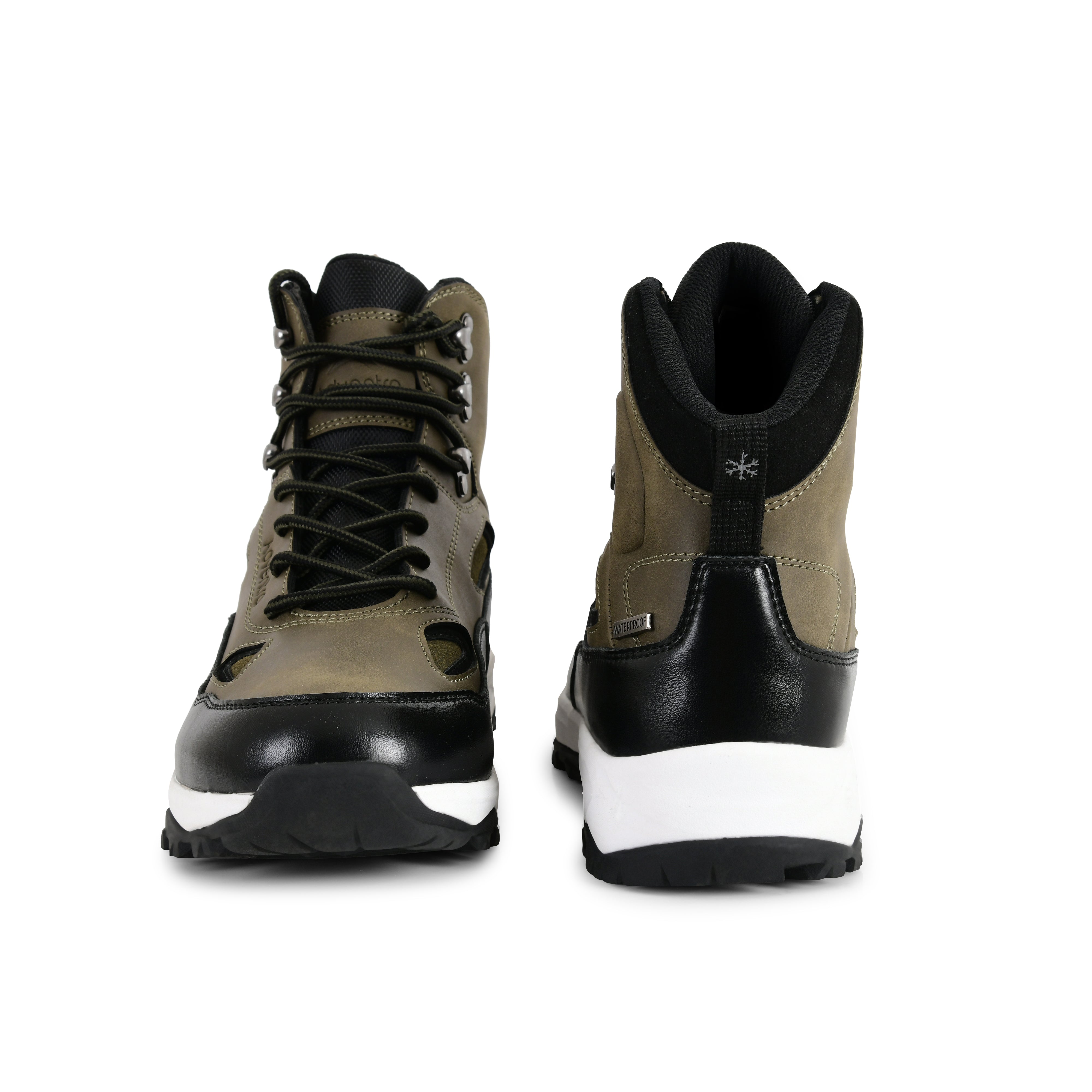 Men Waterproof Mid-Top Trekking Shoes with 4mm Lug Sole (ET1105) Olive Green-thumbmail-5
