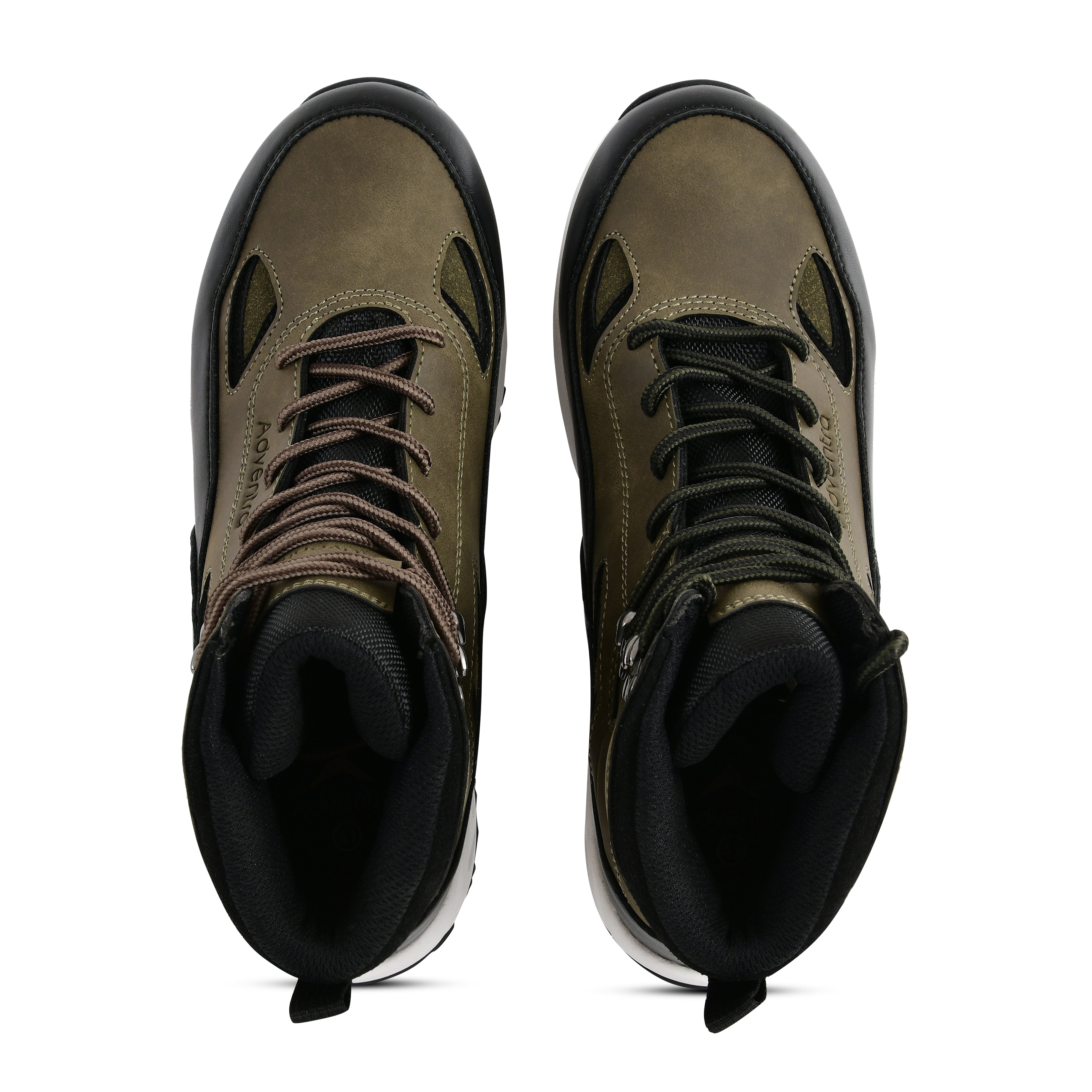 Men Waterproof Mid-Top Trekking Shoes with 4mm Lug Sole (ET1105) Olive Green-thumbmail-7