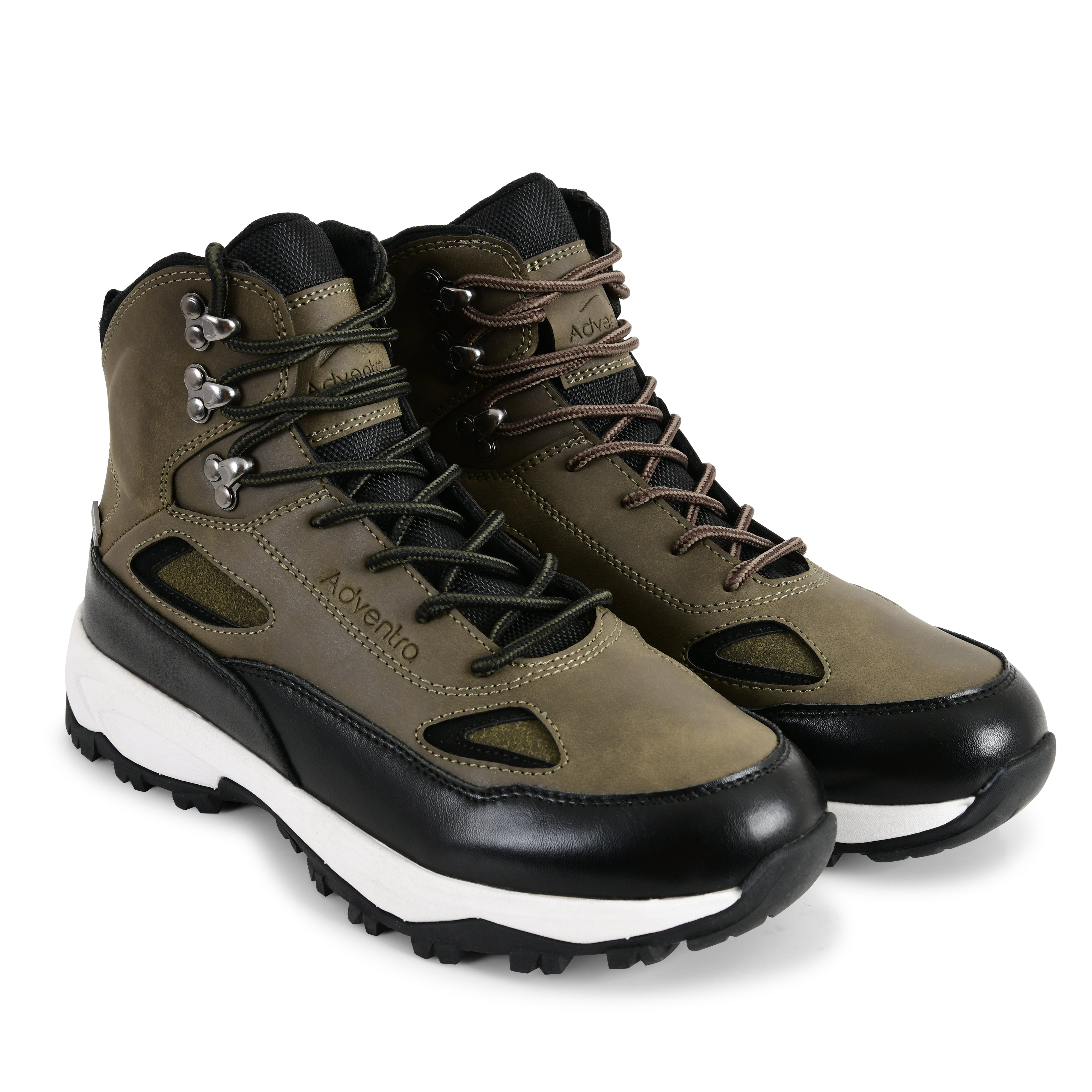Men Waterproof Mid-Top Trekking Shoes with 4mm Lug Sole (ET1105) Olive Green-thumbmail-4