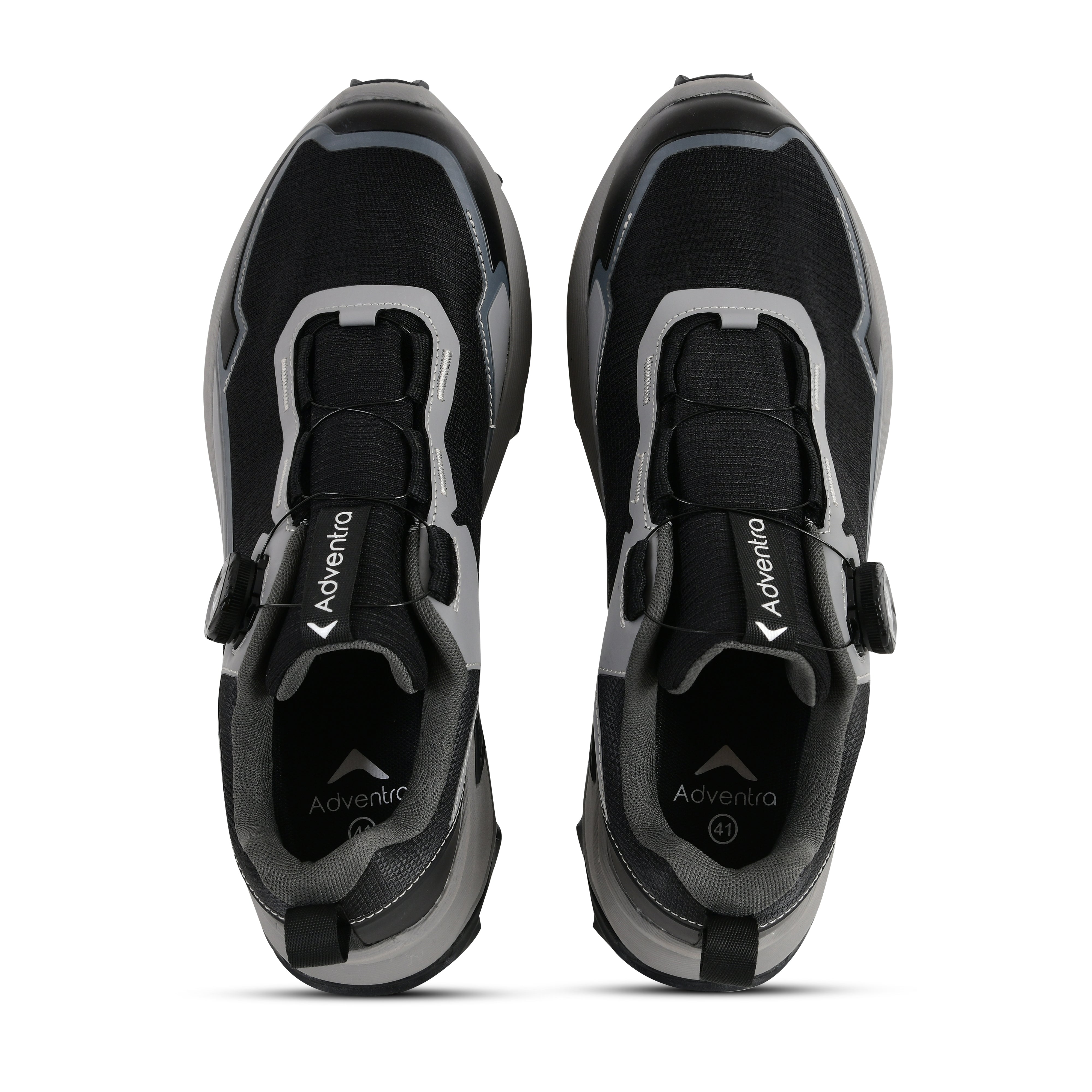 Men Waterproof Low-Top Hiking Shoes with Auto-Lacing (ET1102) Grey-thumbmail-5
