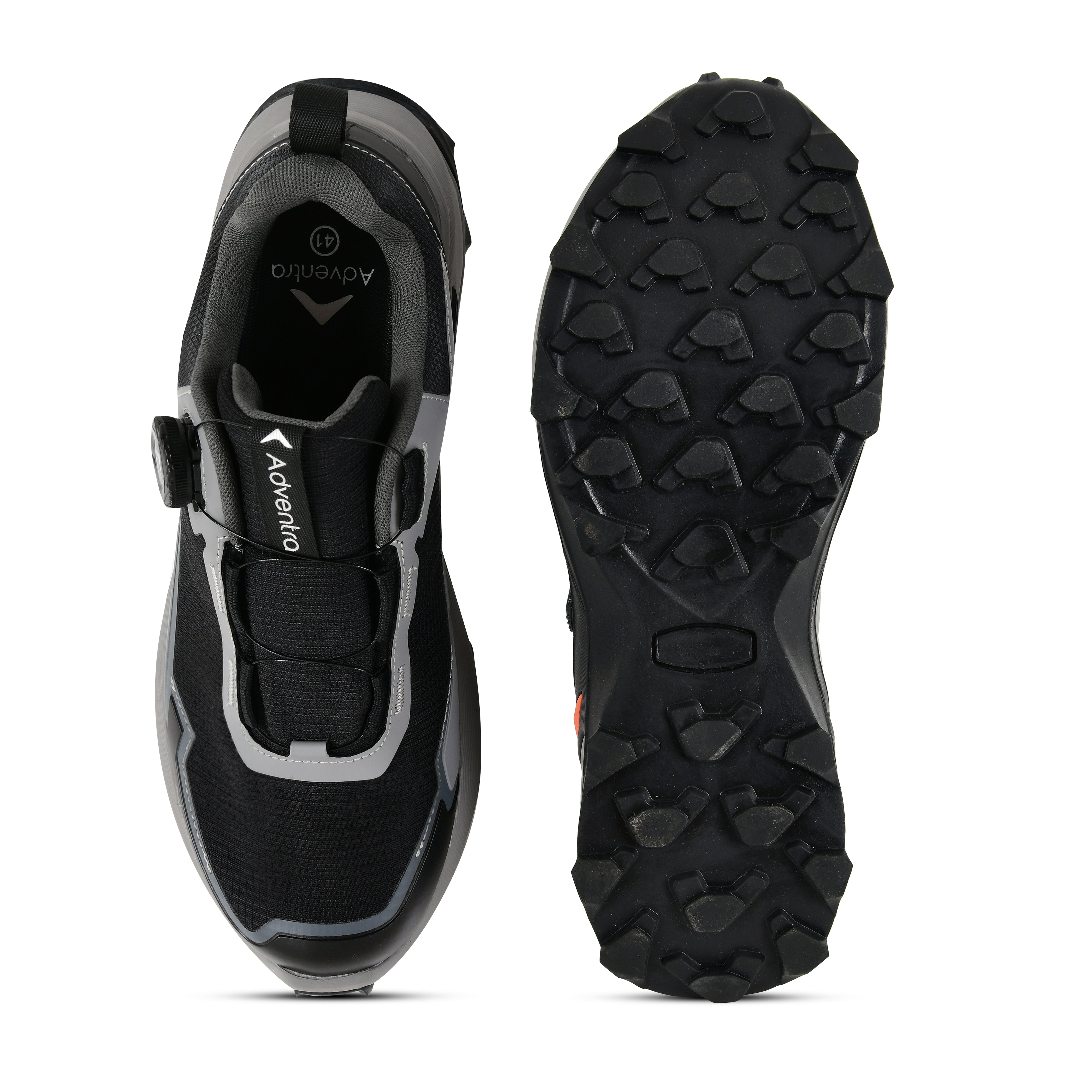 Men Waterproof Low-Top Hiking Shoes with Auto-Lacing (ET1102) Grey-thumbmail-6