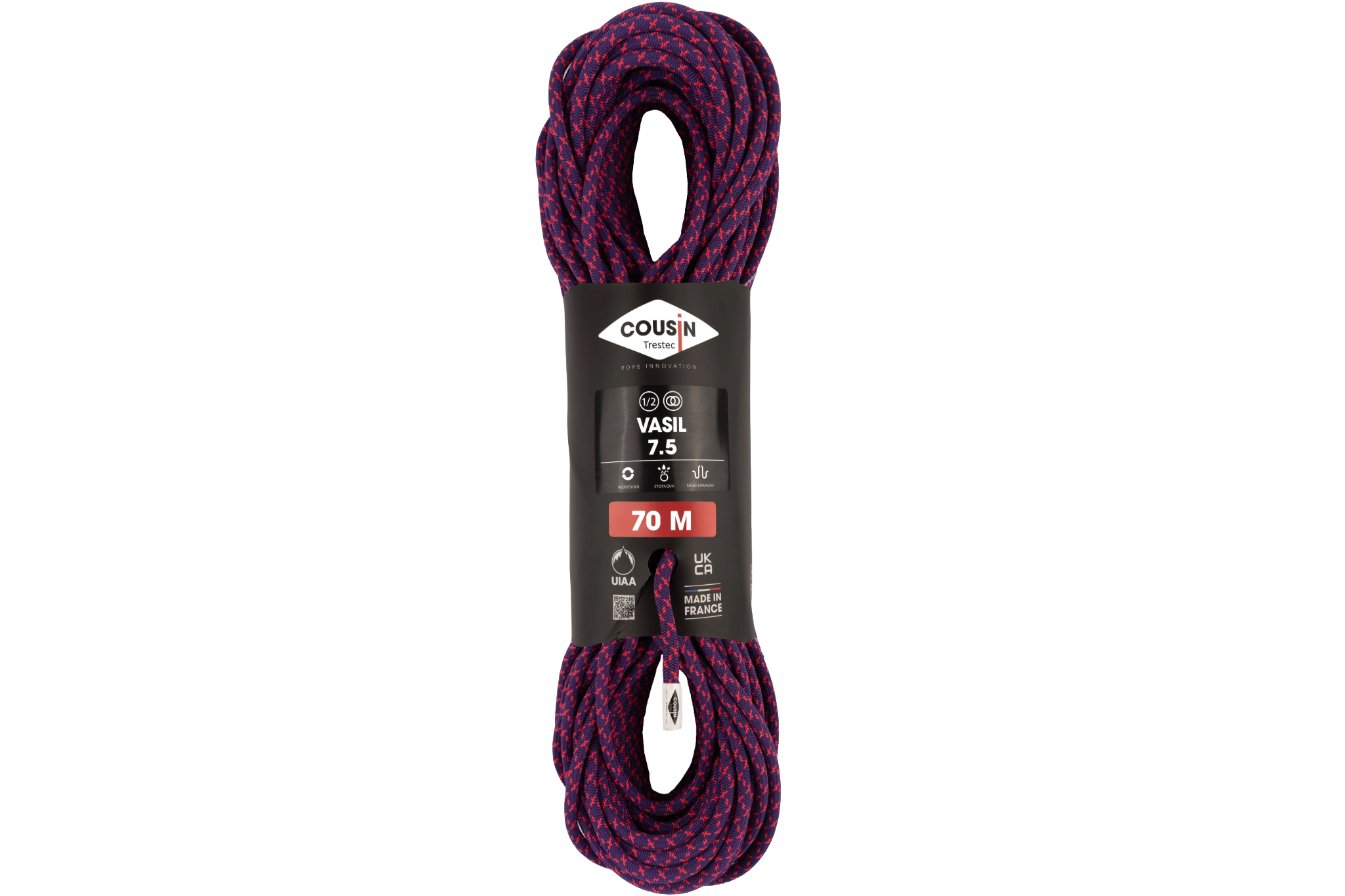 COUSIN Vasil 7.5mm Dynamic Rope 70m | Ice climbing & Technical Mountaineering-thumbmail-1