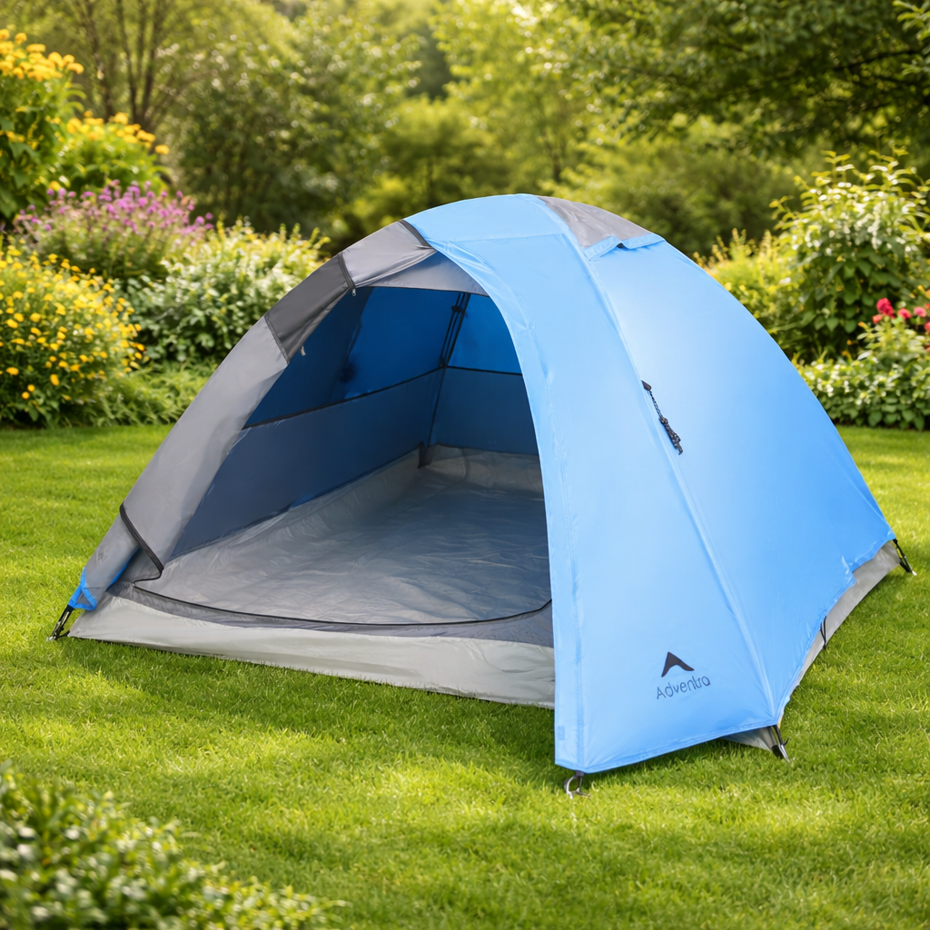 3-Person Camping Tent with UV Protection & Waterproof Flysheet (ET1100) Aqua Blue-thumbmail-10