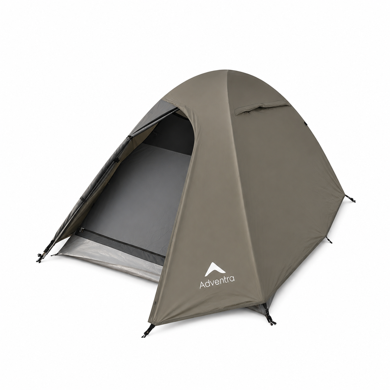 2-Person Dome Waterproof Camping Tent with Aluminium Poles, 2500 mm waterproofing (AL ET1102) Olive Green