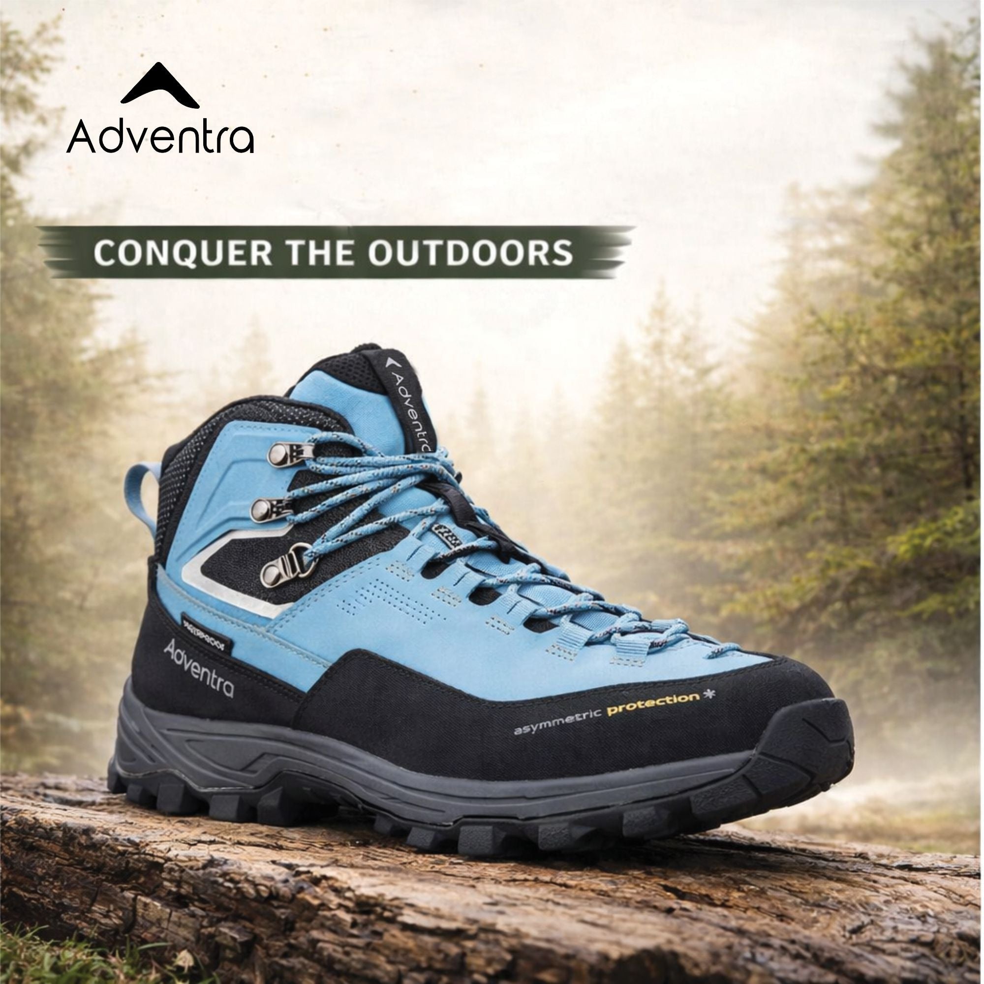 Men Waterproof Mid-Top Hiking Shoes with 3M Insulation (WH1106) Blue-thumbmail-3