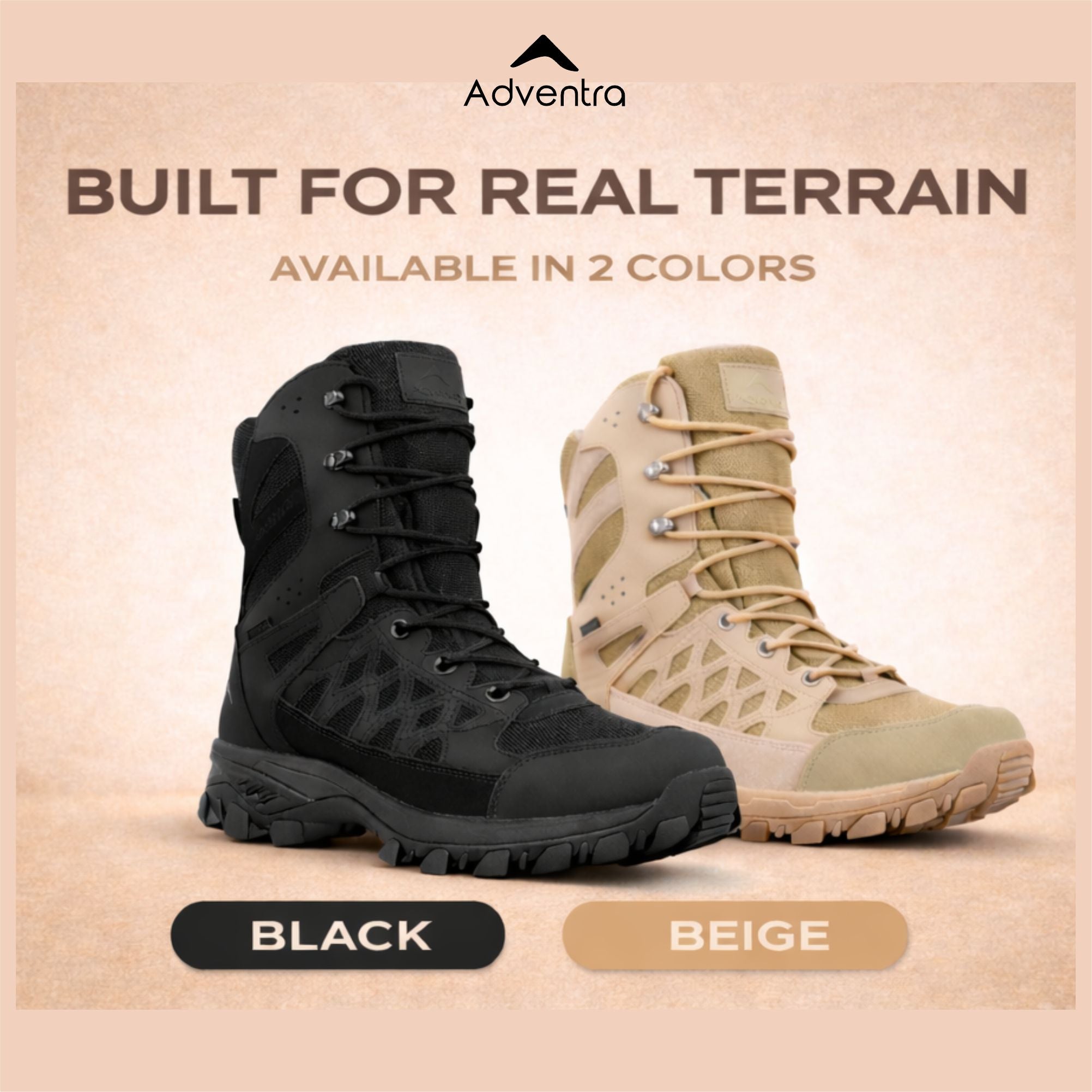 Men Waterproof High-Top Hiking Shoes with Cushioned Comfort (WH1108) Beige-thumbmail-10