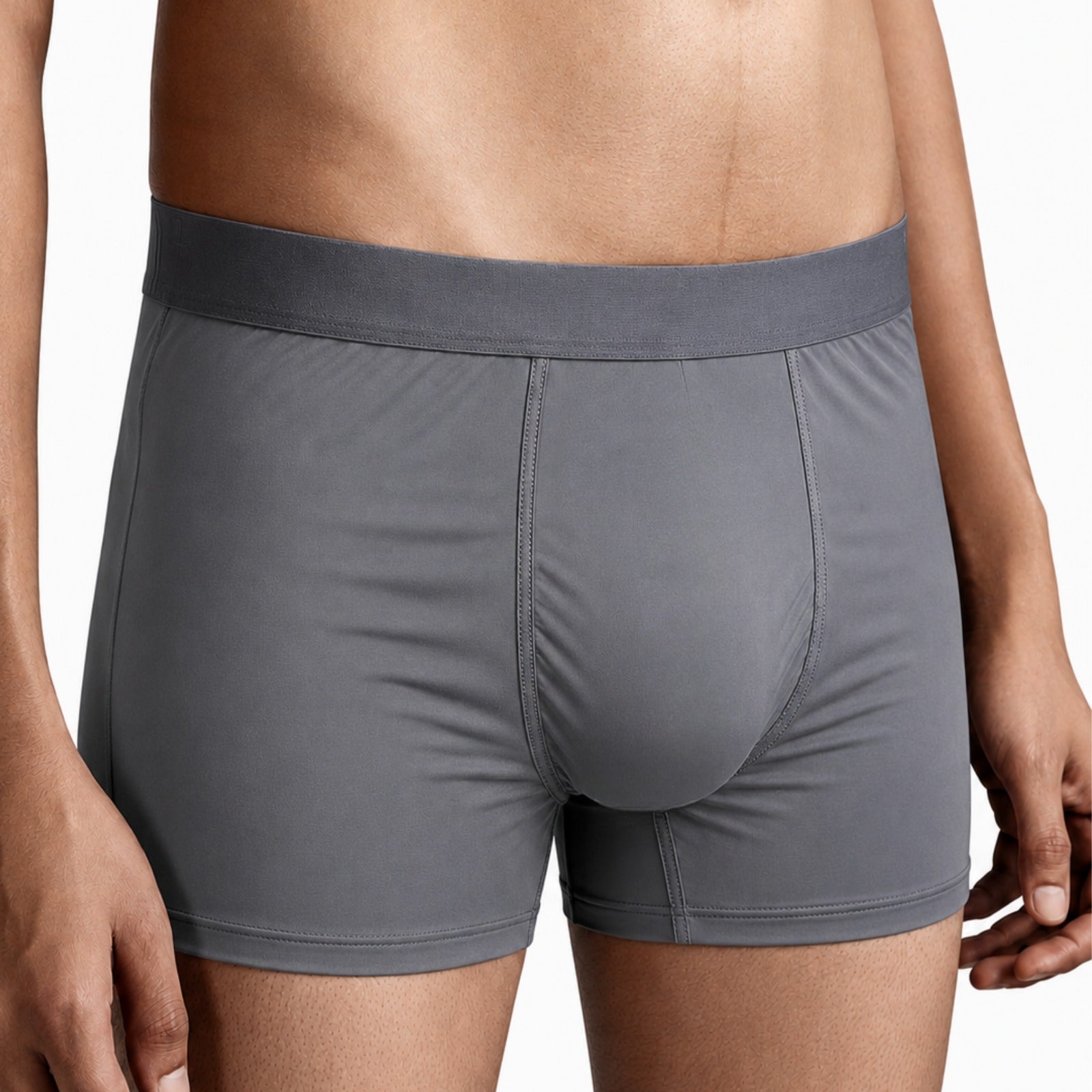 Men's Boxers - Quick Dry Breathable Stretchable (MB100) Dark Grey-thumbmail-2