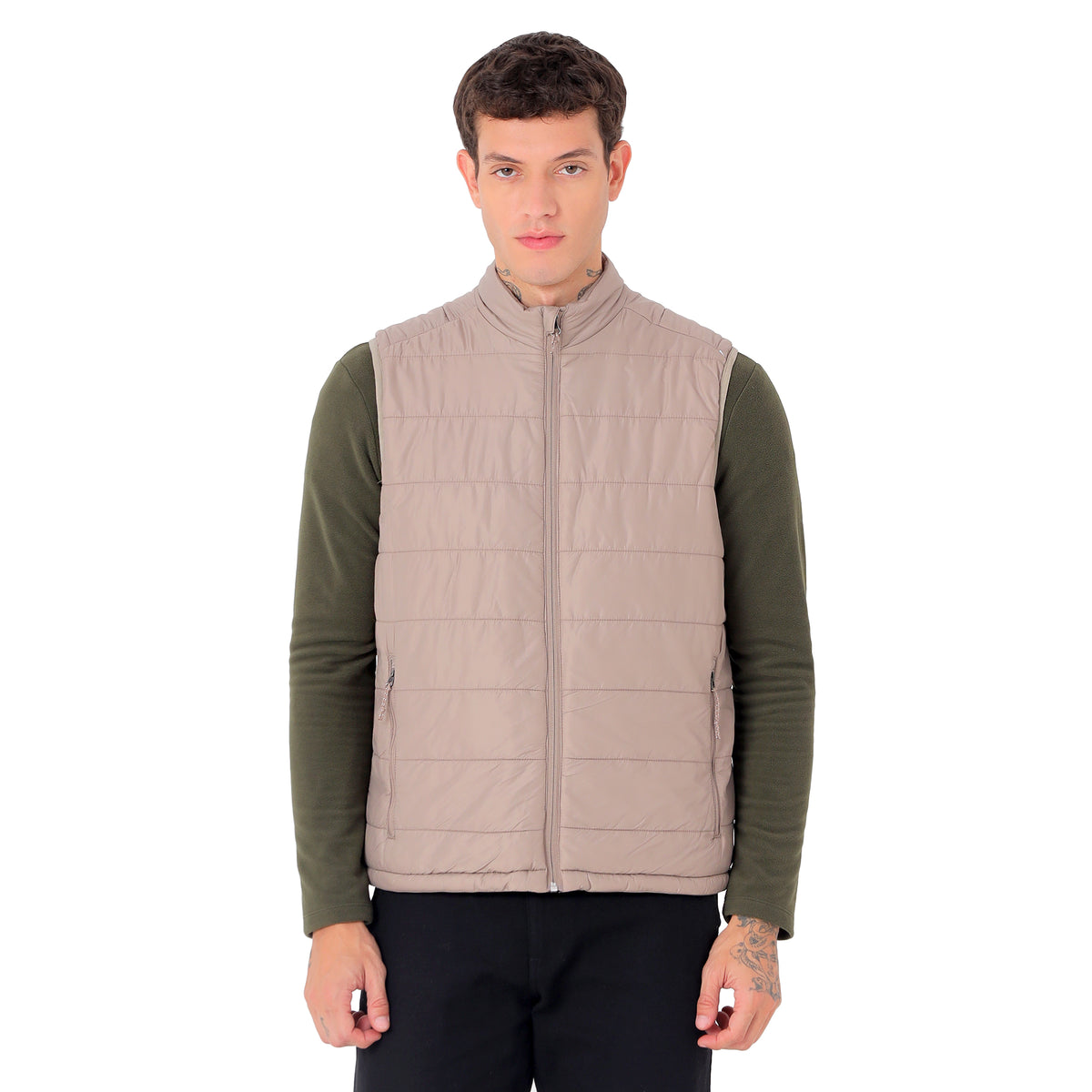 Men's Lightweight Packable Jacket - Water-Repellent (WH200) – Beige-thumbmail-1