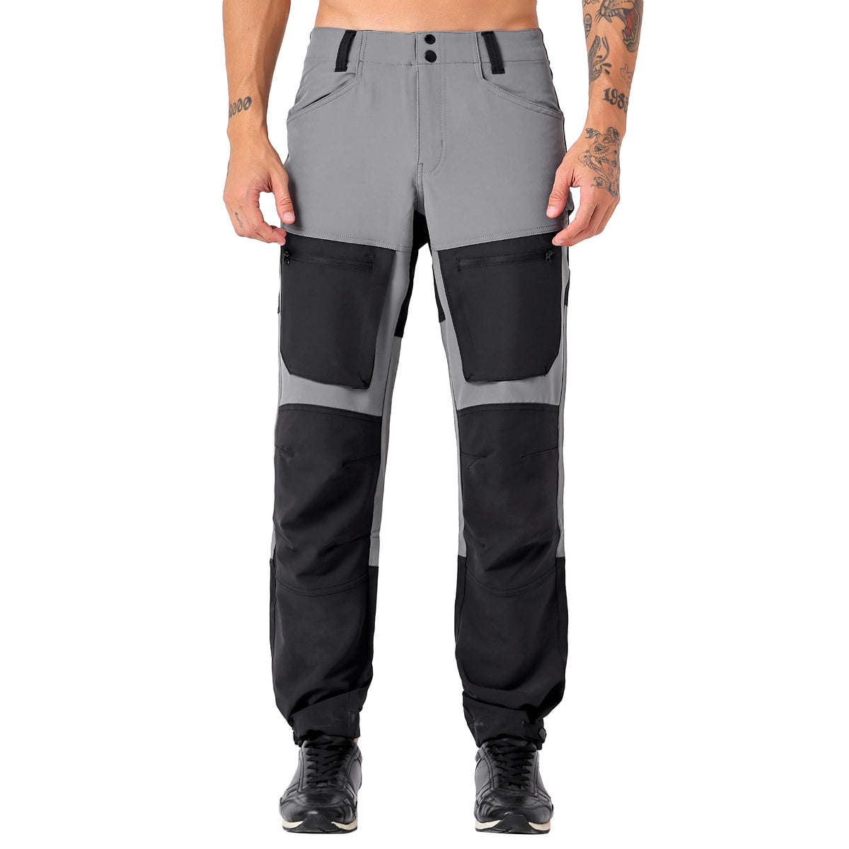 Water-Resistant Cargo Pants with 5 Pockets – EH1101 Grey