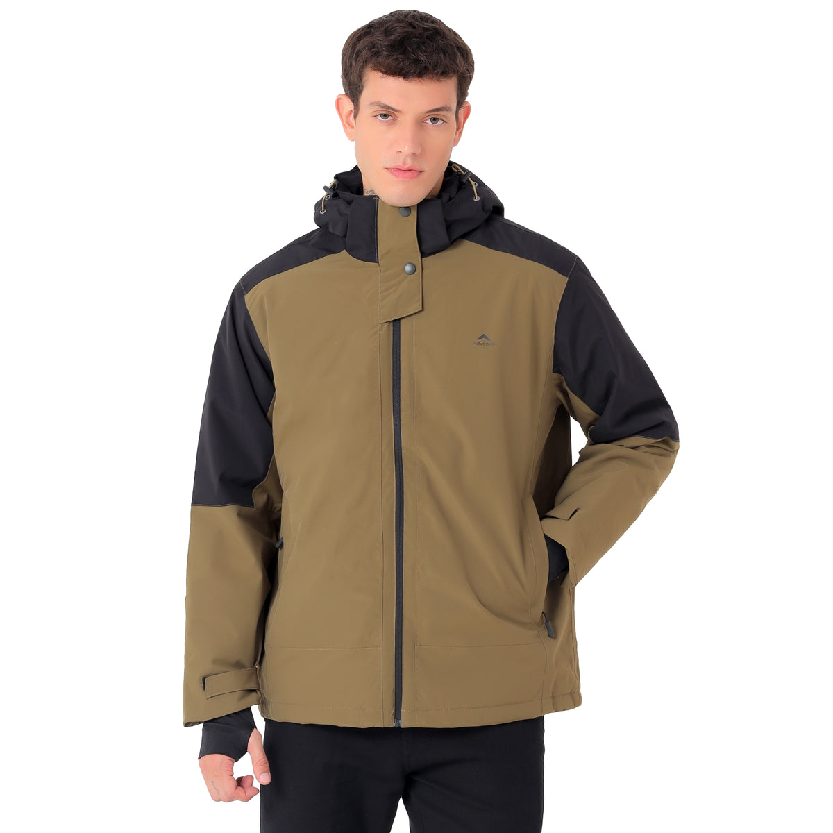 Waterproof Hoodie Jacket, Detachable Hood, 7 Pkts – Warm -20°C (WH2100) Uniform Green