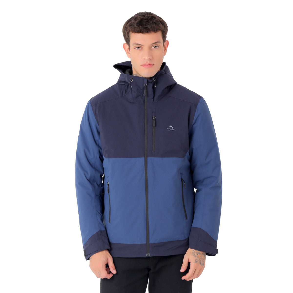 Waterproof Hooded Jacket with Pockets – Warm -10°C (ET1100) Blue