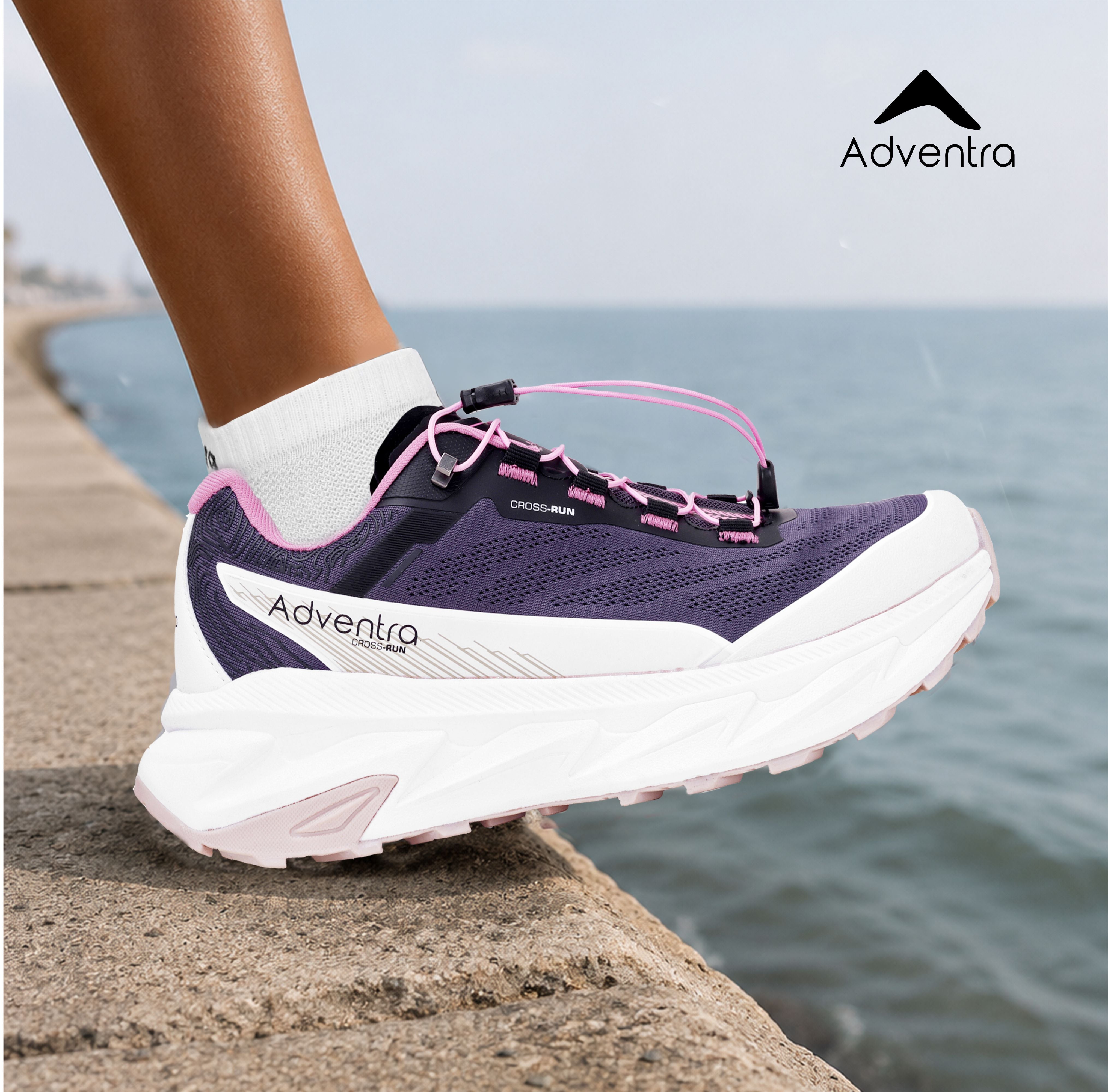 Women Trail Running Ultra Grip Lightweight Sports Shoes (TR2012) Grey-Pink-thumbmail-3