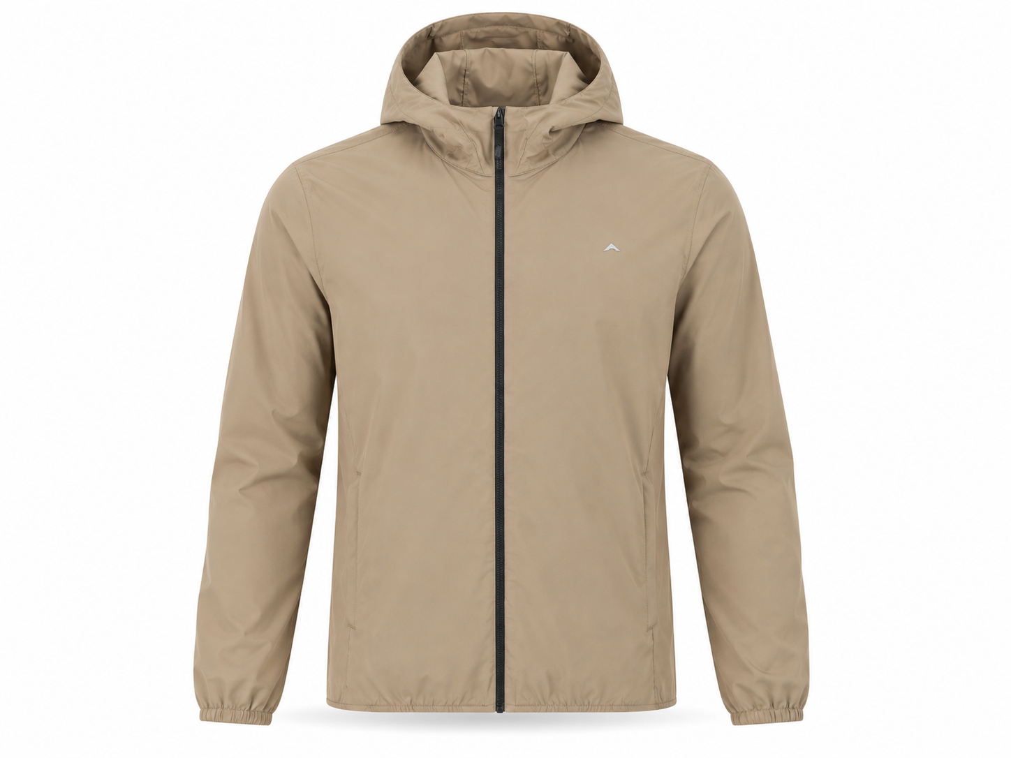 Men's Lightweight Hooded Windcheater Full Zip Jacket - Brown (WC900)-thumbmail-1